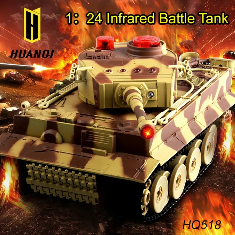 

OCDAY RC 518 1/24 RC Tank Crawler IR Remote Control Toys Simulation Infrared RC Fighting Battle Tank Toy RC Car gifts for kids