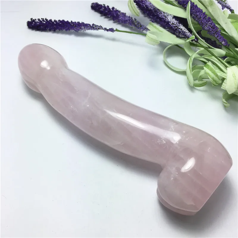 

Большая длинная Натуральная роза полированный кристалл кварца Magic каменный орнамент Gifts