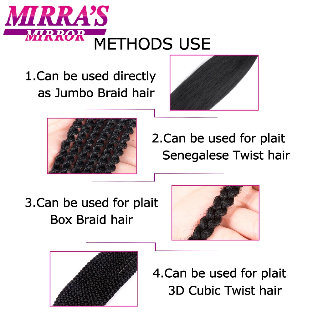 Mirra's Mirror's Mirra's Mirror, косички для волос, Омбре, предварительно растягивающиеся плетеные волосы, синтетические волосы кроше для наращивания 2" 26" EZ Professional