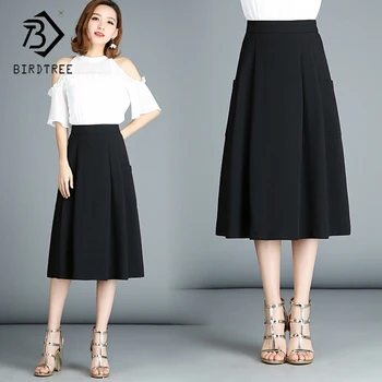 

Plus 5XL 2018 Winter New Arrival Women's Skirts Casual Style Fashion Empire A-Line Loose Solid Skirts Female Slim Hot B88606LD