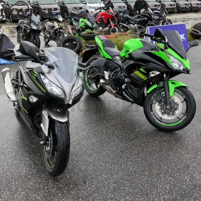 Черный прозрачный мотоцикл лобовое стекло Обтекатели для KAWASAKI Ninja 650 ER6F лобового стекла автомобиля