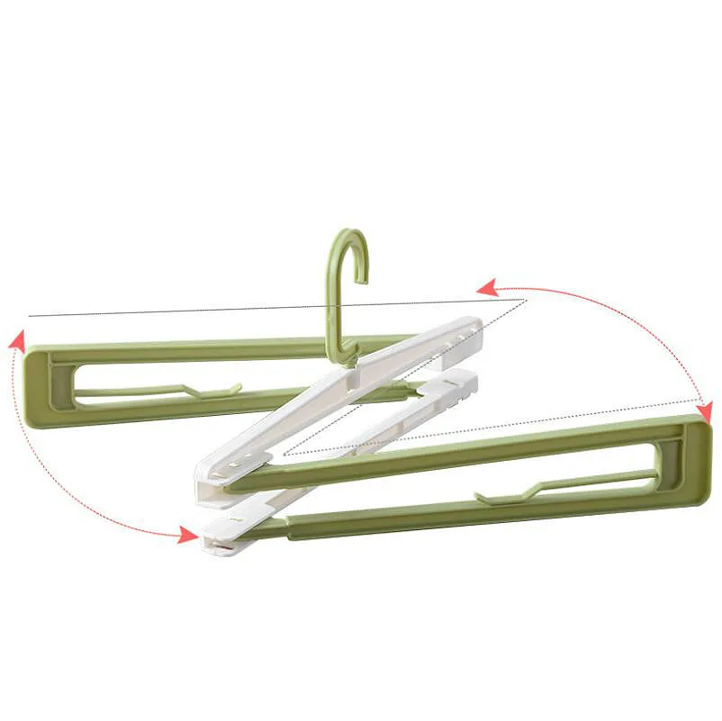 Household Foldable Scalable Multi-Purpose Clothes Rack Hanger Towel Bath Cloth Quilt Coat Hanger Hanging Rotating Plastic PP