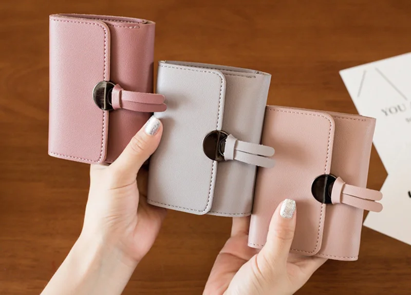 Women Short Wallet PU Leather Mini Female Money Purse New Fashion Foldable Credit Card Holder Lady Coin Bags Girl Wallets WT0121 (10)