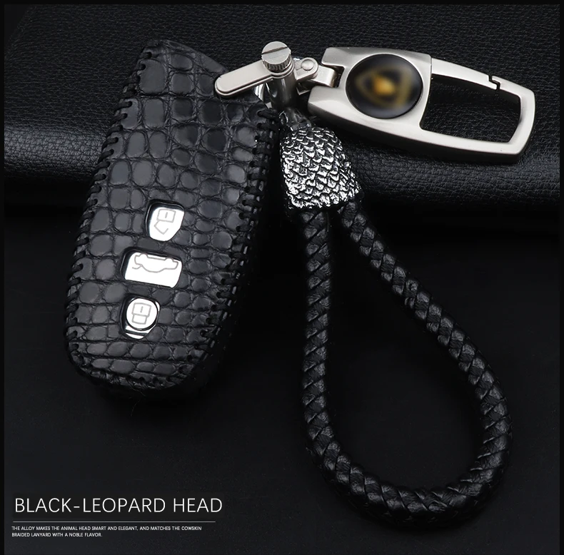 Dedicated to Lamborghini key case Aventador/Huracan car badge key cover car key box leather key cover key bag ring accessories