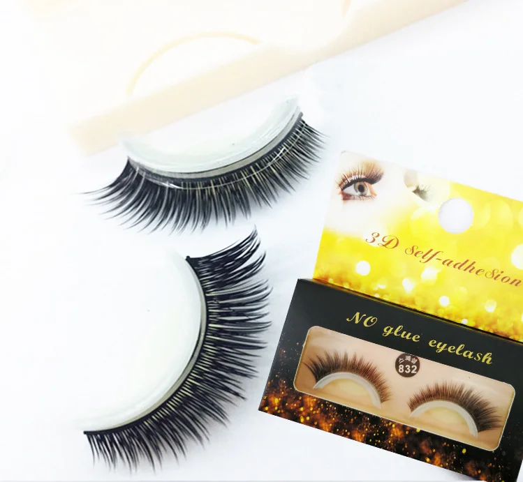 

Fashon Self adhered false eyelash lashes no glue 3D self-adhesive eyelashes 1set=1 pair