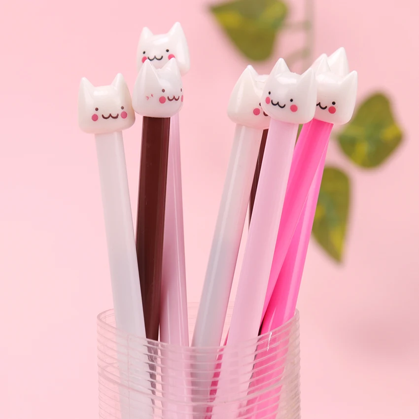 

1PC Cute Cat Gel Ink Pen Kawaii Stationery Pens Novelty Gift School Writing Office Supplies