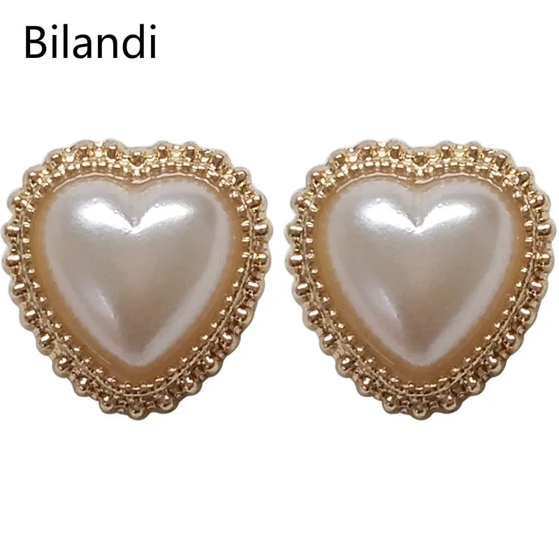 

Japanese And Korean Fashion Simple Love Pearl Earrings Brand Jewelry Design Earrings For Women