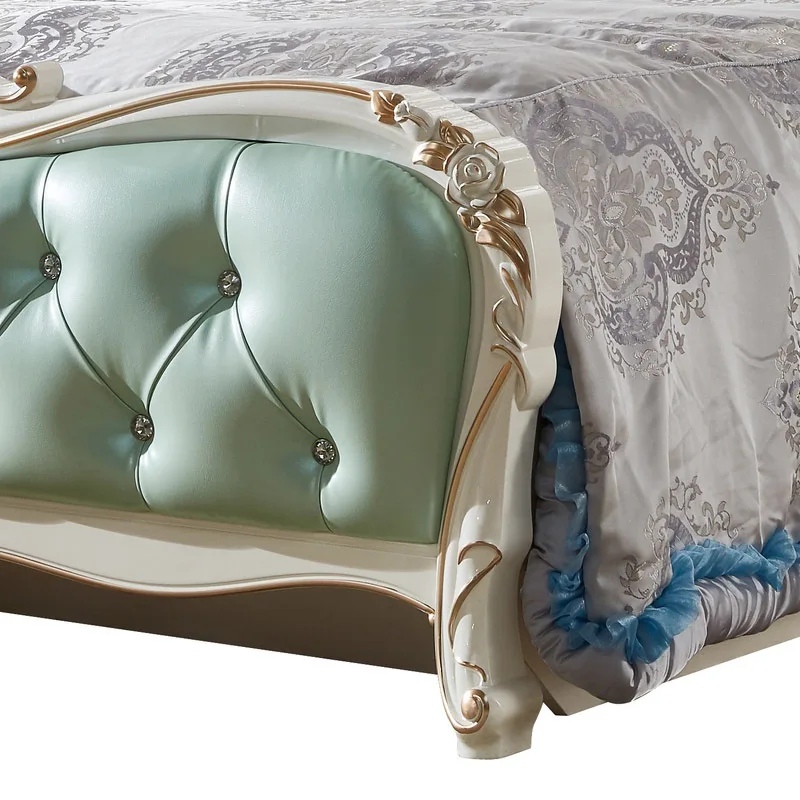 Procare Furniture Royal Antique Style Leather King Size Bed