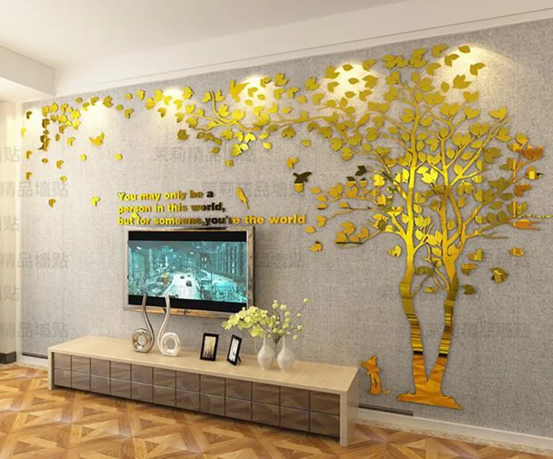 adesivos de parede em acrílico sólido 3d decoração de sala de estar