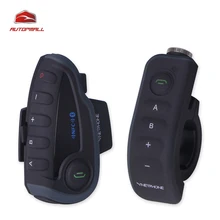 Bluetooth Interphone Motorcycle Intercom V8 1200m Waterproof With Remote Controller FM NFC 5 Riders 240 Hours Standby Time