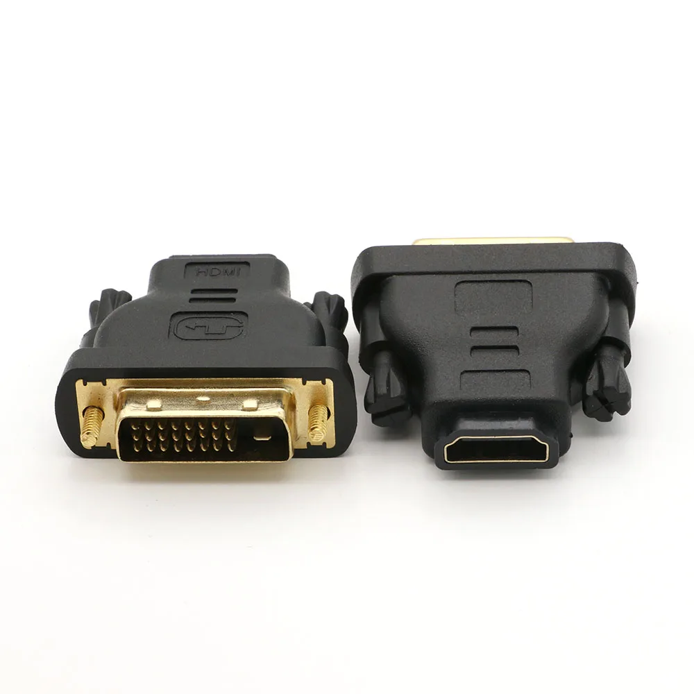 2 шт. DVI 24+ 1 к HDMI Кабель-адаптер мужской к женскому Кабель HDMI-DVI конвертер Поддержка 1080P для HDTV проектор монитор