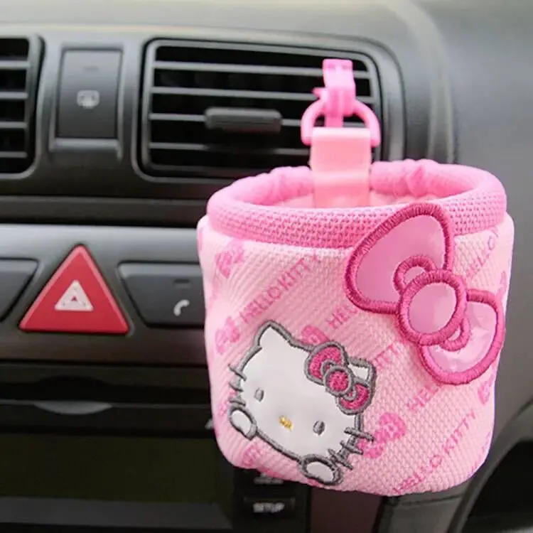 

Cute cartoon pink cat Car Storage Box Stowing Tidying Cover car Interior Accessories Car Styling-pink