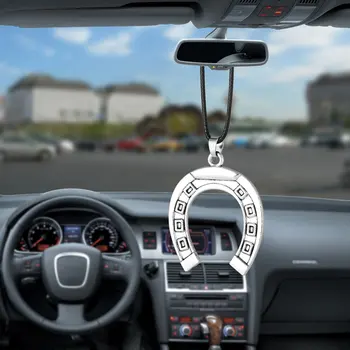 

Car Pendant Russia Lucky horseshoe magnet Home Rearview Mirror Decoration Hanging Ornaments Charms Auto Decor Cars Accessories