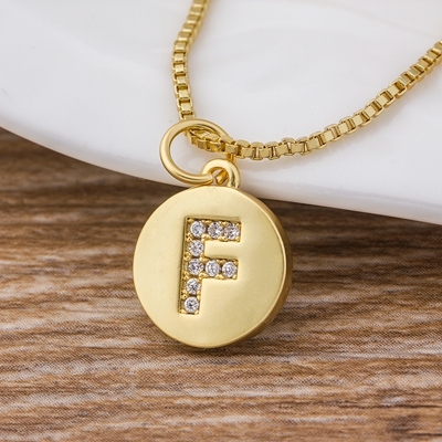 Sale Fashion Tiny Daint  Alphabet Pendants 26 Letters Necklace Gold Color for Women Girls Best Birthday Party Gift