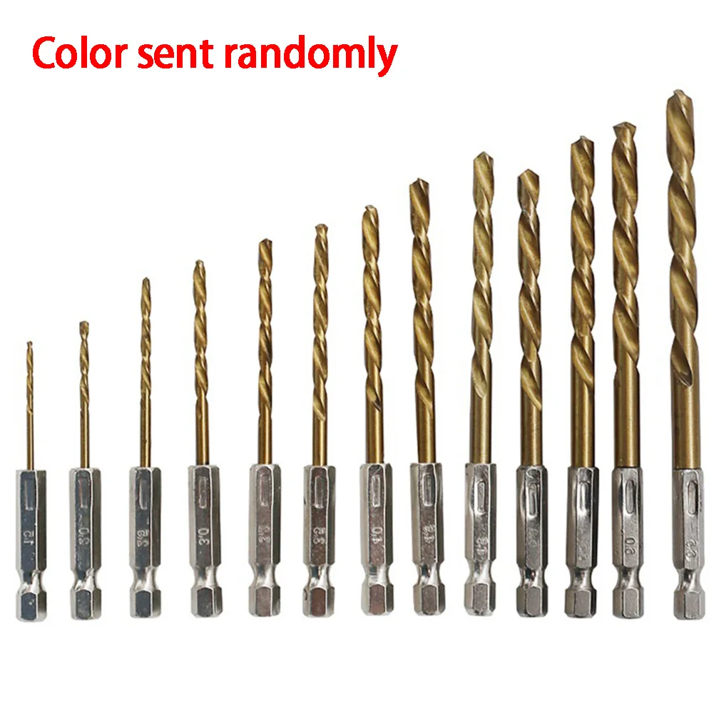 

13 Pcs/set Accessories Auger Bit Manual 1.5 To 6.5mm Screw Driver Mini High Speed Steel Electric Hex Shank Drill Set