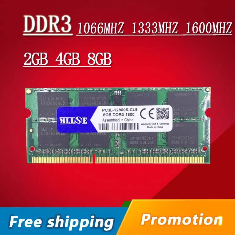 Оперативная память SO DIMM для ноутбука SDRAM DDR3L/DDR3 2 Гб/4 Гб/8 Гб 1066 МГц/1333 МГц/1600 МГц|memoria