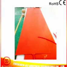 Лыжные доски Пресс обогреватель силиконовой резины Нагреватель 230 В 2000 Вт 380*2160*1.5 мм 1000 мм привести провода выходят из короткой стороне