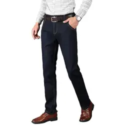 Новинка 2019 года человек стиль Костюмы регулярные зауженные мужские джинсы для отдыха джентльмен Длинные повседневные штаны личные