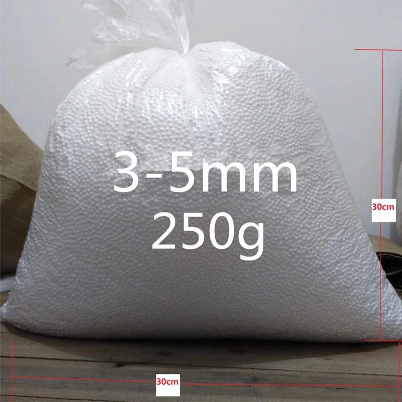 Оптовая продажа 500 г/250 г белые пенопластовые шарики beanbag детский наполнитель