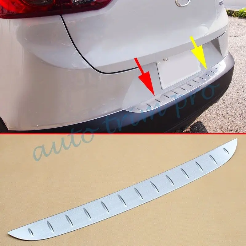 

Rear Gate Bumper Sill Scuff Protector Stripe Trim Fit For Mazda CX-3 CX3 2016 2017 2018 2019 Accessories Stainless Steel Parts