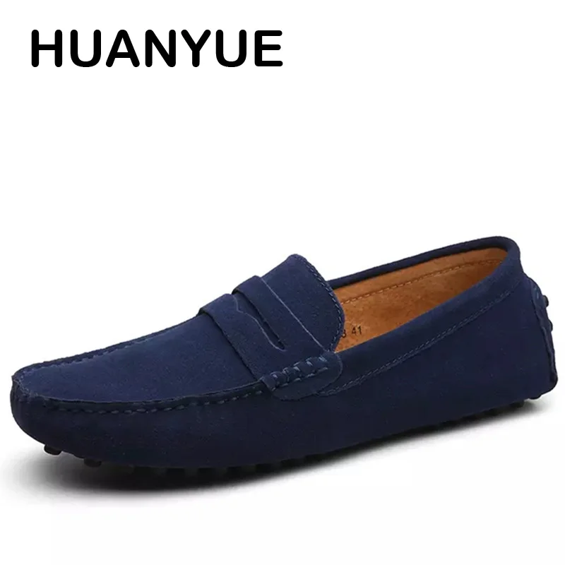 Meilleur Véritable Cuir Hommes Chaussures En Daim En Cuir Hommes Mocassins Doux Plus La Taille Automne Hommes Chaussures Casual Chaussures 10 Couleurs Taille 38 45 mocassins