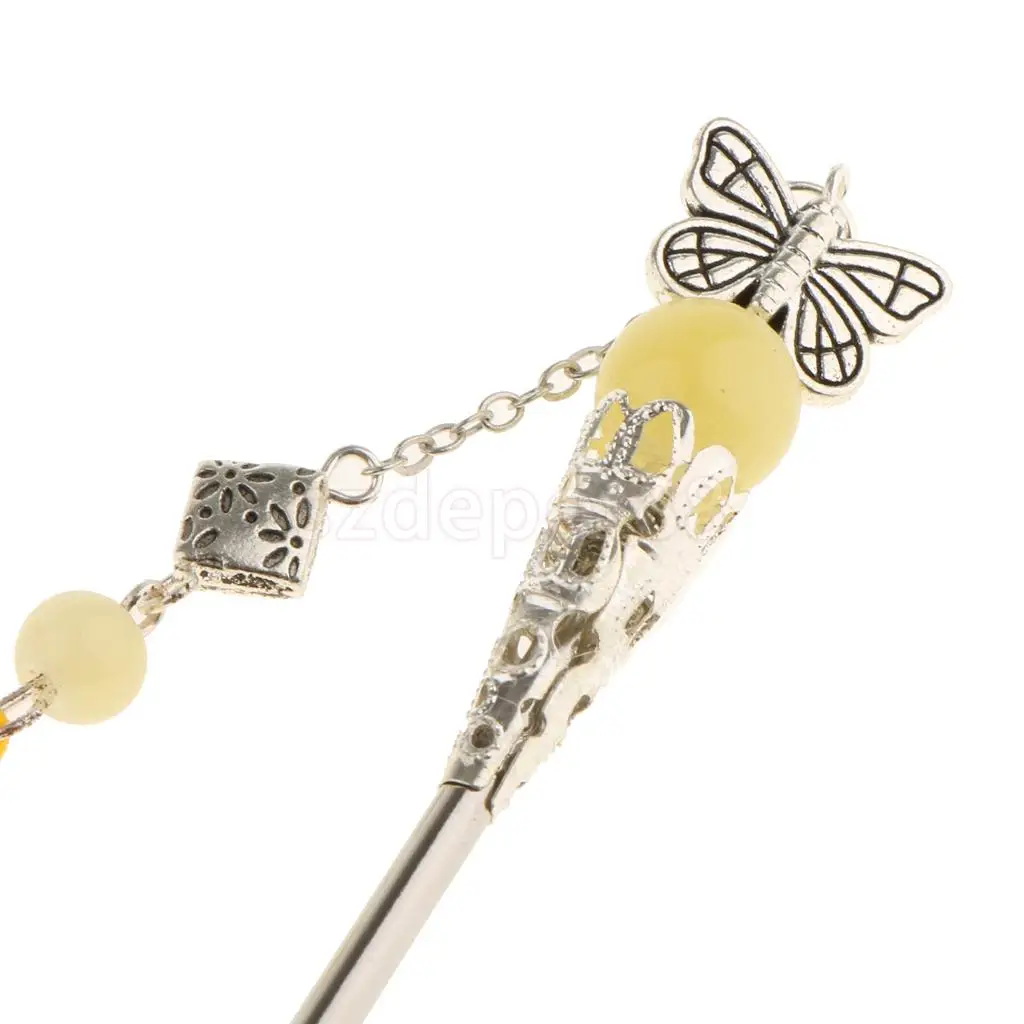 Handmade Chinese Girl Classic Butterfly Tassel Hairpin Headdress Hair Stick