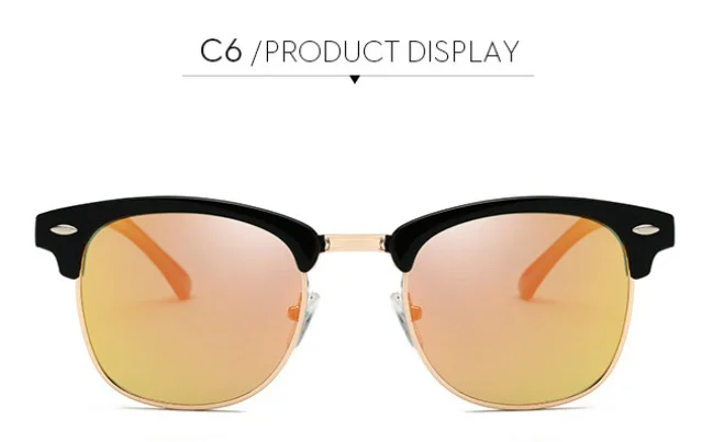 FEISHINI, индивидуальные высококачественные солнцезащитные очки знаменитостей для мужчин, брендовые классические солнцезащитные очки со звездами, женские поляризованные Винтажные Солнцезащитные очки UV400 - Цвет линз: WPGJ021 Orange