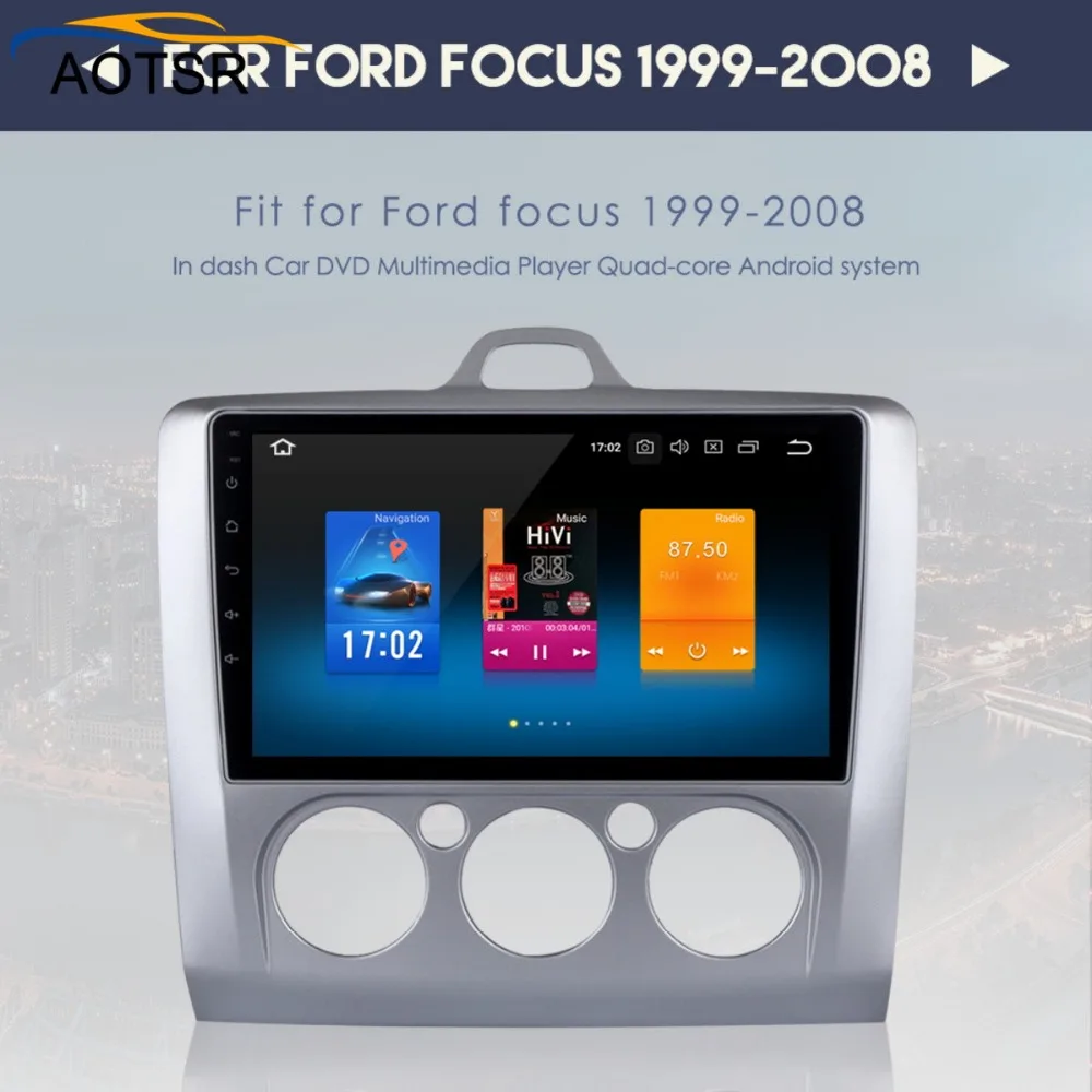 Sale 2 din 9 Inch Android 8.0 4g+32g Car Dvd Gps fit For Ford Focus 2004-2011 With Wifi/gps Navi/fm/am Radio/bluetooth/multimedia 1