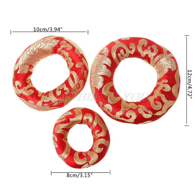 

Tibetan Singing Bowl Mat Religion Belief Buddhist Supplies Home Decoration Color Random delivery 8/10/12cm