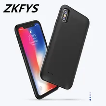 ZKFYS 5000mAh портативный чехол с магнитным кольцом для зарядного устройства для iPhone X, ультра тонкий чехол для быстрой зарядки