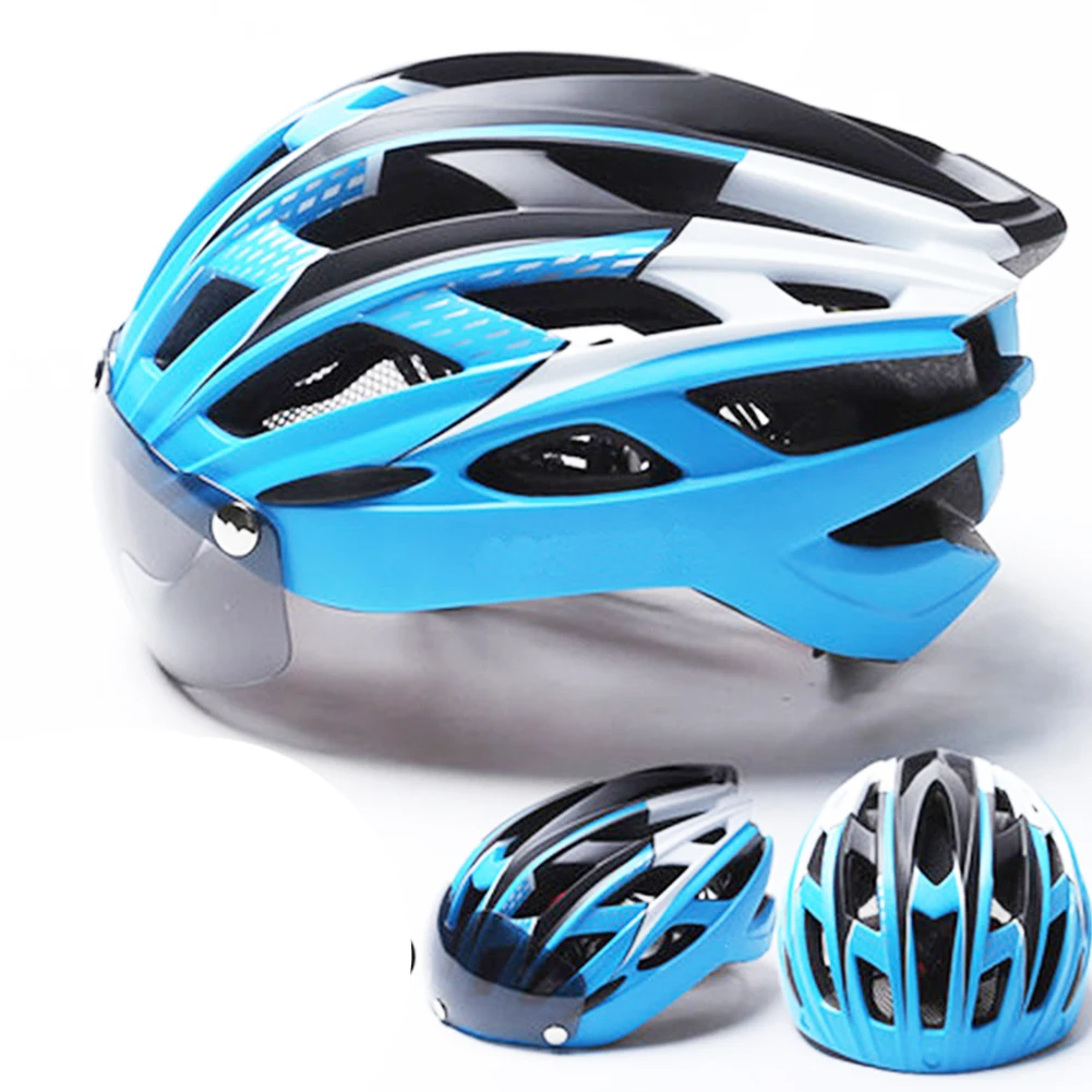 

Helmet Detachable With Magnetic Goggles Breathable Cycle Adult Outdoor Protection Mountain Shield Safety Adjustable Road Bicycle
