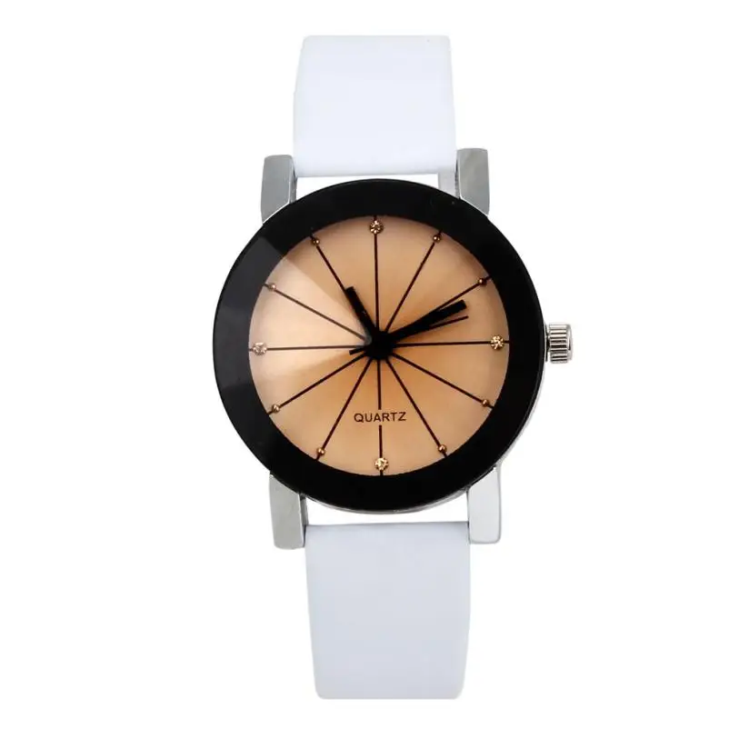 Женские часы модные часы с циферблатом кожаные круглые аналоговые кварцевые Montre Reloj de напульсник cuarzo кварцевые часы 18aug7