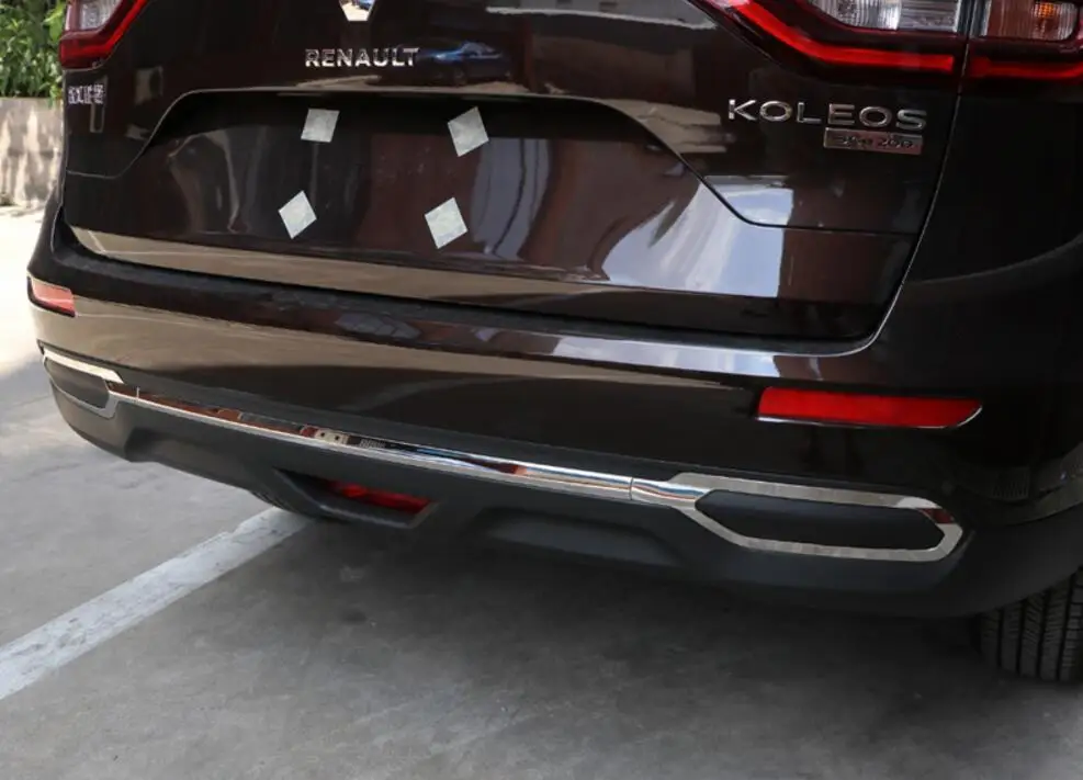

JINGHANG Car stainless steel Rear door tailgate frame Bottom trunk plate trim hoods Fit For Renault Koleos 2017 2018