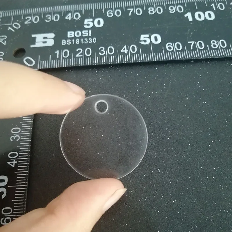 

50pcs Small Clear Circle Blank Disc Acrylic Charm Pendants DIY Jewelry Laser Cut One Hole Transparent Round Disc Keychain