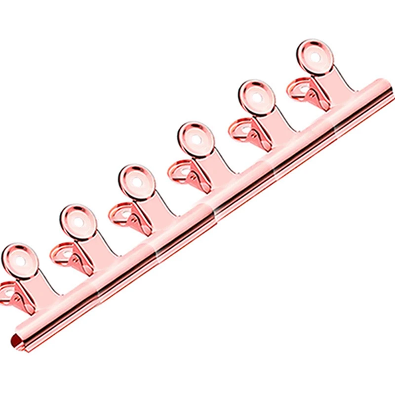 

6pcs Curvature Clips Rusian C Curve Nail Pinching Tool Stainless Steel Acrylic Nail Pincher Clips Multi Function Tools