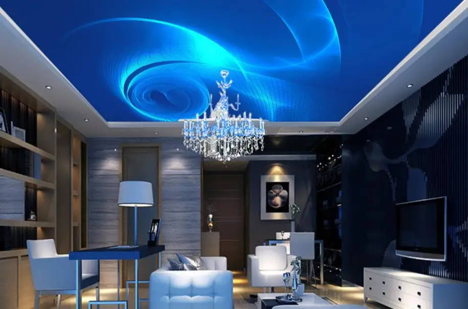 3d Ceiling Tiles Abstract Blue Home Improvement Wall Papers Home
