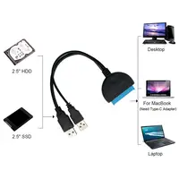 כונן קשיח כבל מתאם USB 3.0 דיסק קשיח חיצוני כבל ל SATA מתאם מתאם 2.5 אינץ 3.5 אינץ ממיר כבלים כונן HDD SSD (1)