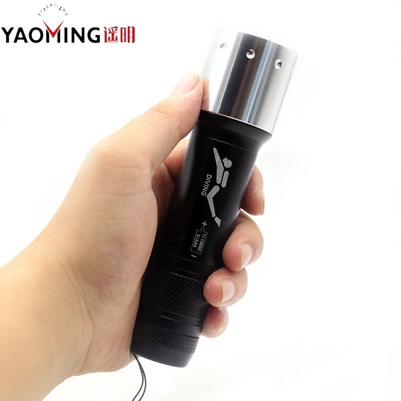 

Underwater Diving diver flashlight Torch Cree xm-l t6 light lamp waterproof rechargeable led scuba flashlights by 18650 or AAA