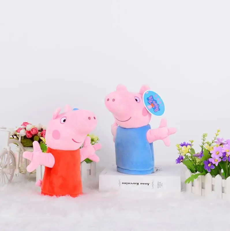 Горячая Распродажа оригинальные Peppa Pig плюшевые марионетки Peppa Джордж семья палец кукла родитель-детская игра плюшевые куклы Детская игрушка 1 шт