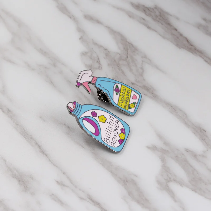  Pins and brooches Bullshit remover,XX repellent funny cleaning pin Badge Enamel pins Brooch Lapel pin (12)
