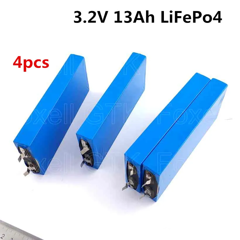 

4pcs prismatic battery cell 3.2V 13Ah lifepo4 battery pack for Car refrigerator electric bike electric tools solar lamp EV