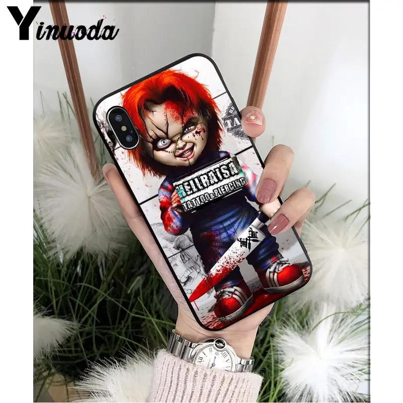 Yinuoda CHUCKY HORROR CHURSE CHUCKY CHILDS TPU Cell Phone Case for Apple iPhone 8 7 6 6S Plus X XS MAX 5 5S SE XR Mobile Cover