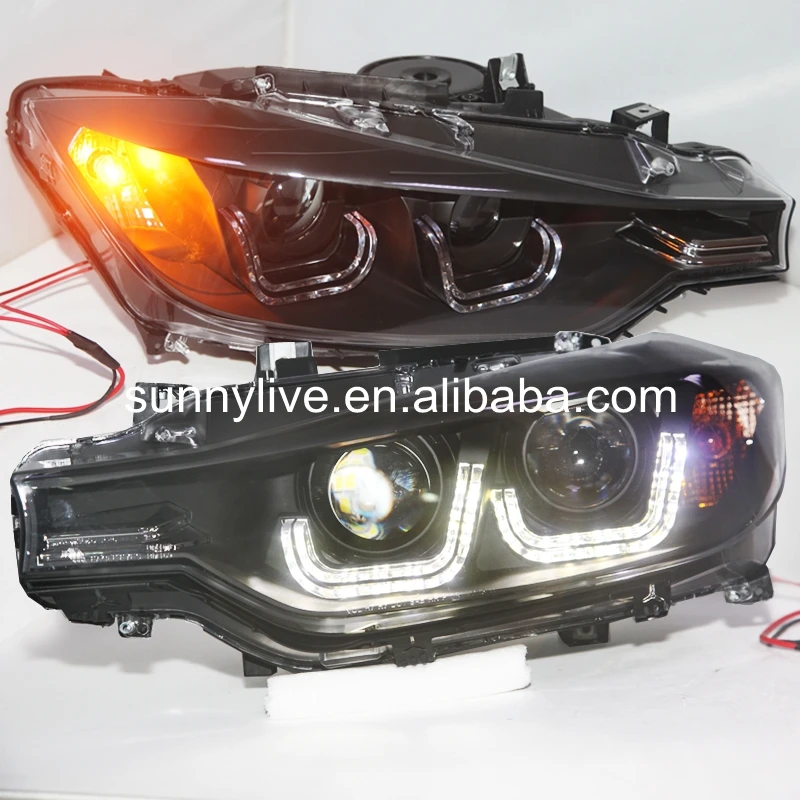 

For BMW F30 F35 318 320 325 328 330 335 LED Angel Eyes Headlight for original car without HID KIT LF