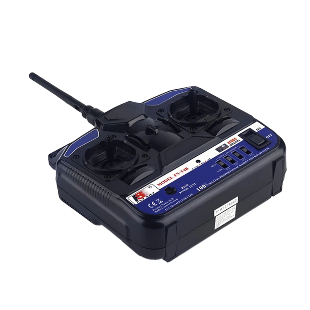 

4 Channels 2.4GHz Remote Control & Receiver For FlySky FS-T4B RC Airplane LED Indicators Transmitters