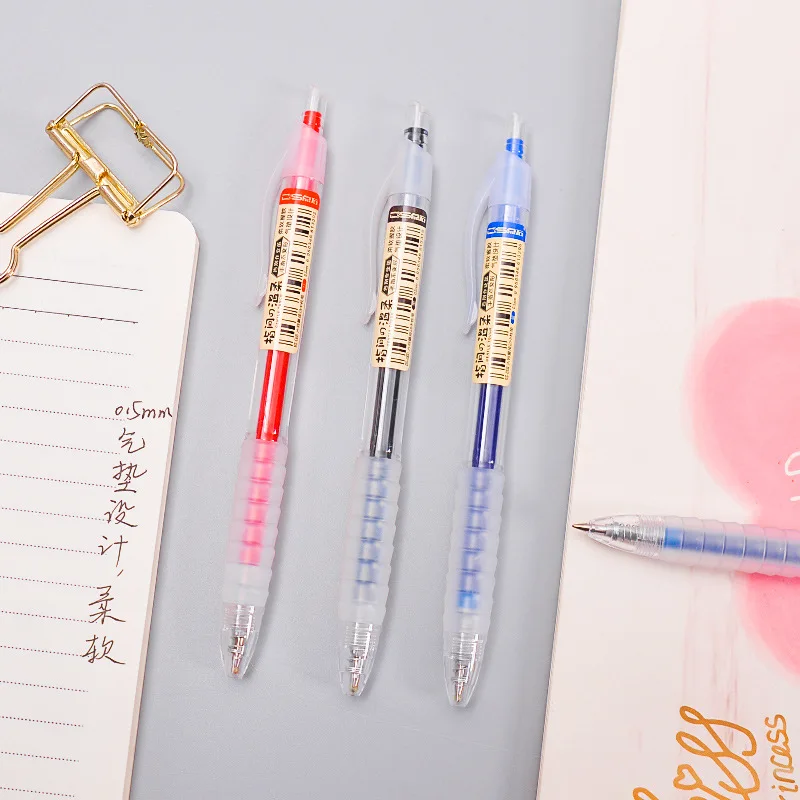 

1PC Air cushion anti-fatigue gel pen 0.5mm press blue black signature pen pen stationery