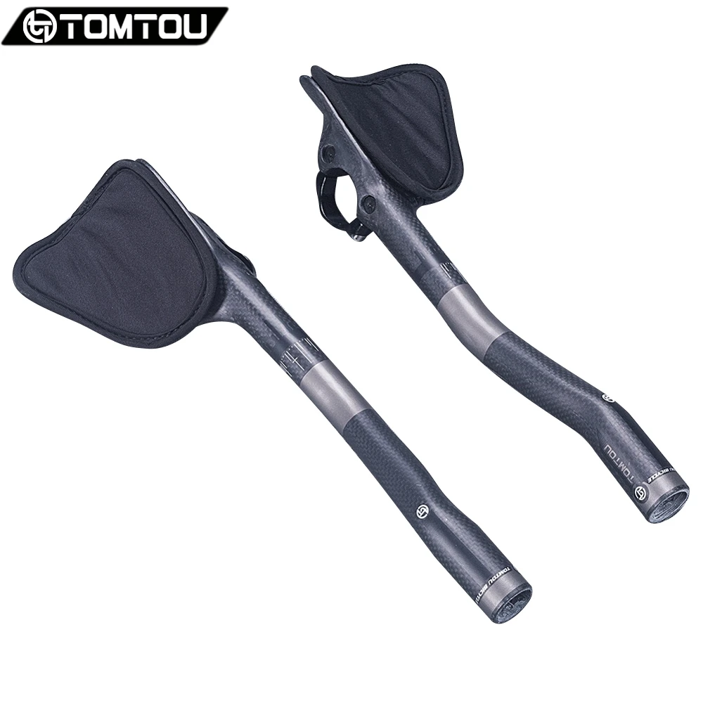 

TOMTOU Full 3K Carbon Rest Handlebar Bicycle Handlebar For TT Bike Handlebar Cycling Road Parts - TX7T02