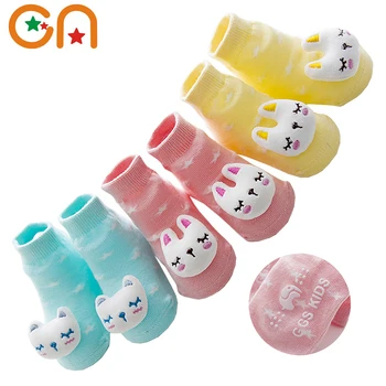 

3 Pairs/Lot Baby Cotton Socks Newborns Infant Girls Boys cute Animal Non-slip Children Socks spring/summer 0-3T kids Gifts CN