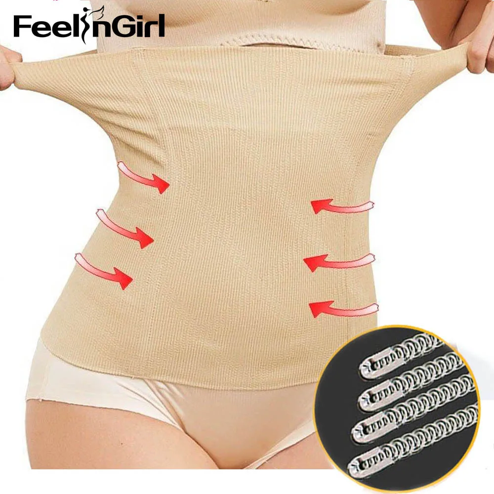 FeelinGirl фирмы Управление талии тренер корсет пояс для похудения Body Shaper бесшовный послеродовой моделирования ремень Корректирующее белье