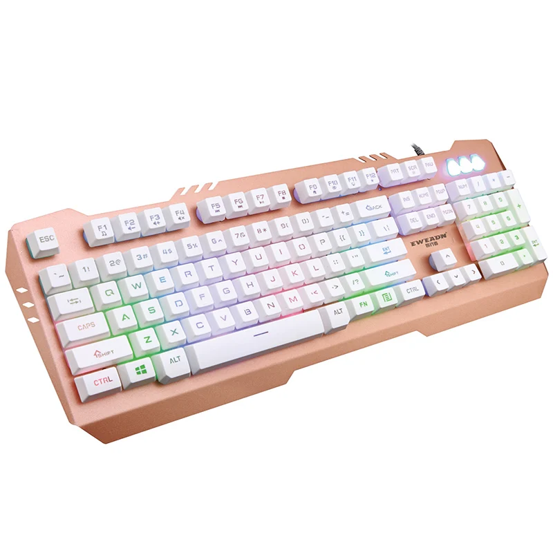 

Mechanical Keyboard USB Backlit Colorful lights Desktop Internet Cafe Game Keyboard For PC Computer Notebook