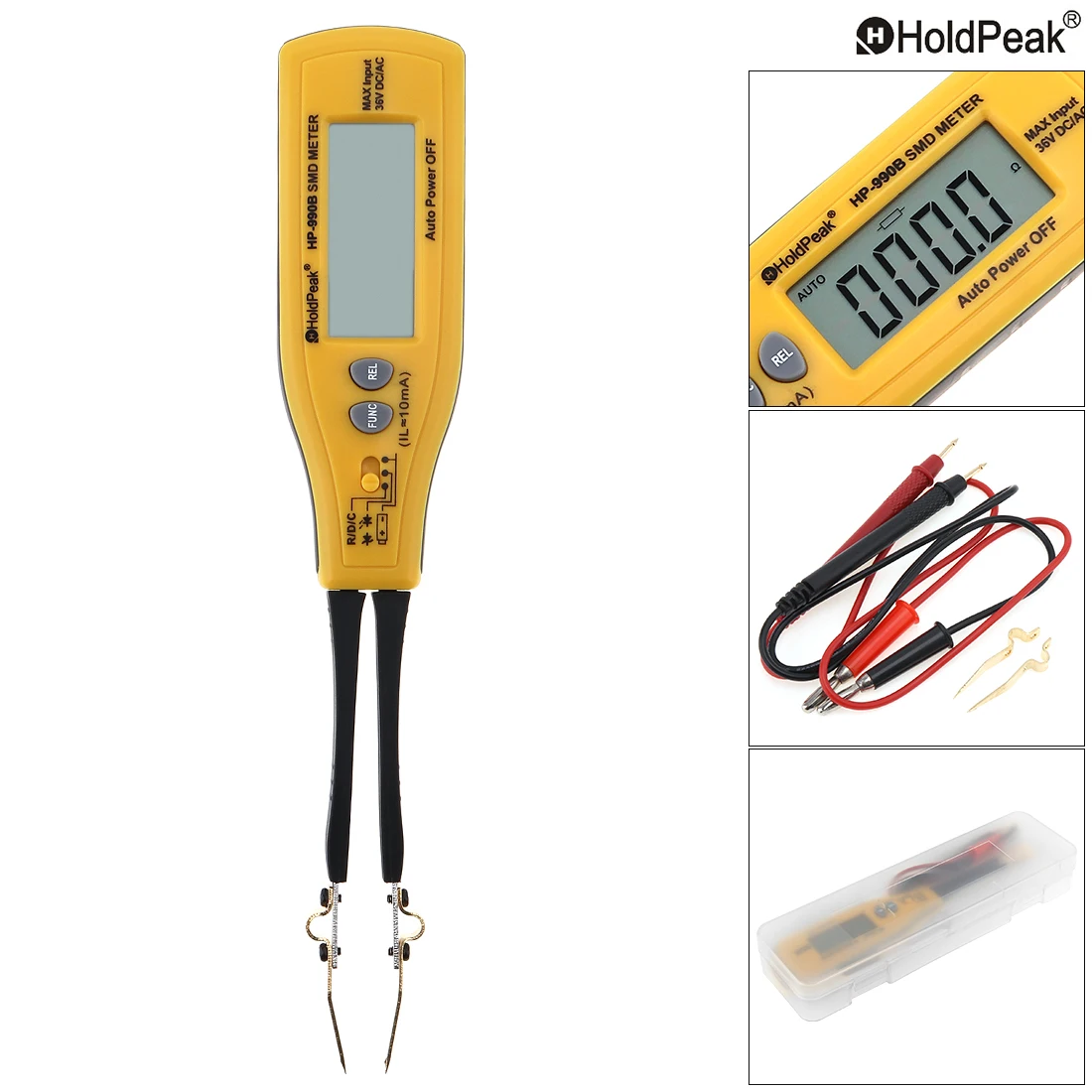 HP 990B SMD Smart Tweezers Multimeter Tester with Needle Tip Test Probe